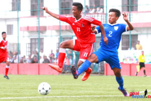 साफ यू-१५ च्याम्पियन: नेपाल २-१ ले भारतसँग पराजित