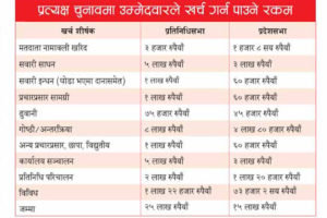 प्रतिनिधिसभा र प्रदेशसभाका उम्मेदवारले कति खर्च गर्न पाउँछन् ?