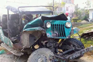 लमहीमा ट्रक र जीप ठोक्किँदा २ को मृत्यु, १० घाइते