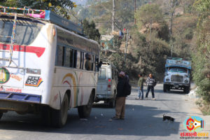 धनकुटामा एक घण्टा चक्काजाम