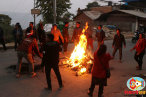 धनकुटामा प्रधानमन्त्री देउवाको पुत्ला दहन