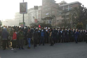 गोविन्द केसीको समर्थनमा माइतीघरमा प्रदर्शन, पूर्वप्रधानमन्त्री र पूर्वमन्त्रीसमेत सडकमा