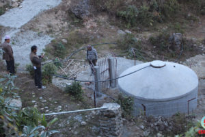 ओख्रेमा लिफ्ट प्रणालीबाट सञ्चालन हुने खानेपानी आयोजना अन्तिम चरणमा