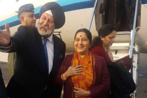 भारतीय बाह्य मामिलामन्त्री स्वराज काठमाडौंमा