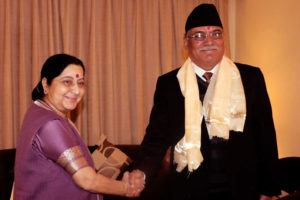 प्रचण्ड स्वराज भेटवार्ता: दुर्इ देशको सम्बन्ध थप मजबुत बनाउने विषयमा छलफल