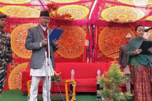 प्रदेश नं ३ : मुख्यमन्त्री डोरमणि पौडेलद्वारा सपथ ग्रहण