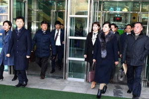 ओलम्पिक खेलको उद्घाटन समारोहका लागि कोरियाको प्रतिनिधिमण्डल दक्षिण कोरियामा