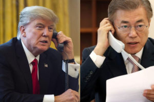 उत्तर कोरियाको चेतावनीबारे ट्रम्प मुन फोनवार्ता