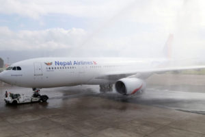 निगमको वाइड बडी विमान ‘अन्नपूर्ण’ आइपुग्यो