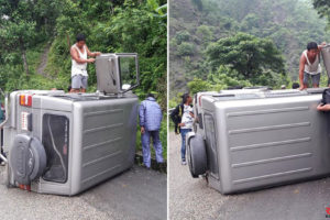 धनकुटा नगरपालिकाका कार्यकारी अधिकृत सवार गाडी दुर्घटना