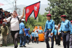 देवकोटाको पार्थिव शरीरलाई अन्त्येष्टिका लागि आर्यघाट लगियो