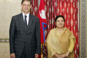 राष्ट्रपतिसँग फ्रान्सका राजदूतको बिदाइ भेट