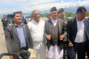 प्रधानमन्त्रीद्वारा निर्माणाधीन पोखरा अन्तर्राष्ट्रिय विमानस्थलको निरीक्षण