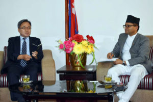 अध्यक्ष तिमिल्सिनासँग दक्षिण कोरियाका राजदूतको शिष्टाचार भेटवार्ता