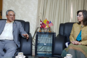 गृहमन्त्री बादलसँग अमेरिकी राजदूतको बिदाइ भेट