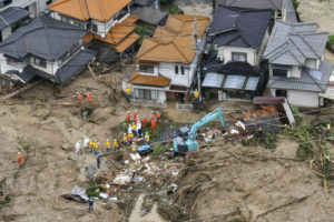 जापानमा वर्षाका कारण कम्तीमा ३० जनाको मृत्यु, दर्जनौँ वेपत्ता