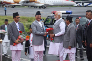 बिम्स्टेकको चौथो शिखर सम्मेलनमा भाग लिन प्रधानमन्त्री मोदी काठमाडौँमा