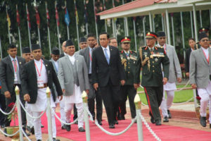 थाइल्याण्डका प्रधानमन्त्री काठमाडौंमा, रक्षामन्त्रीले गरे स्वागत