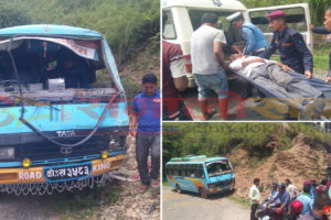 धनकुटाको कोलबोटेमा बस दुर्घटना हुँदा एक जनाको मृत्यु, २५ घाईते (फोटो फिचरसहित)