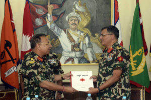 बलाधिकृत रथी थापालाई कामु प्रधानसेनापतिको कार्यभार