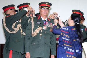 राष्ट्रपतिबाट रथी थापालाई महारथीको दज्र्यानी चिन्ह प्रदान