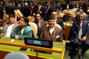 प्रधानमन्त्री ओली महासचिव गुटेरेसद्वारा आयोजित स्वागत समारोहमा सहभागी