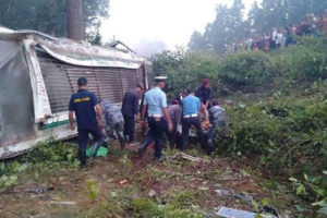 अरुणखोला बस दुर्घटना: मृत्यु हुनेको सङ्ख्या सात पुग्यो