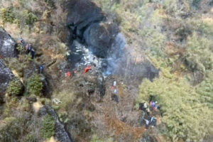 दुर्घटना अपडेट : पाथीभराबाट उडेको एक मिनेटमै हेलिकोप्टर  दुर्घटना