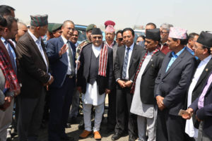 प्रधानमन्त्रीद्वारा निर्माणाधीन अन्तर्राष्ट्रिय विमानस्थलको अवलोकन