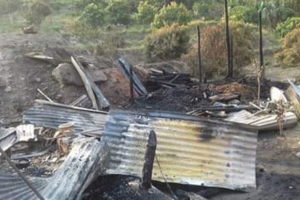 धनकुटामा आगलागी हुँदा ४ घर जले