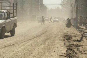 चाबहिल–साँखु सडकखण्ड : धुलोले आक्रान्त ट्राफिक प्रहरी