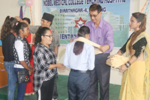 नोबेलमा नयाँ विद्यार्थीलाई स्वागत र अभिमुखीकरण