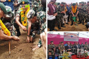 हरियाली प्रवद्र्धनमा नेपाली सेना : बिरुवा रोप्न धनकुटा आए प्रधानसेनापति थापा