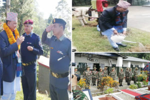 उपप्रधानमन्त्री पोख्रेलको धनकुटा यात्रा : हिलेमा बृक्षरोपण, छिन्ताङमा सहिदको संझना