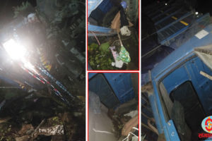 धनकुटाको कार्कीछापमा ट्रक पल्टिएर घर किच्दा एक जनाको मृत्यु, एक घाईते