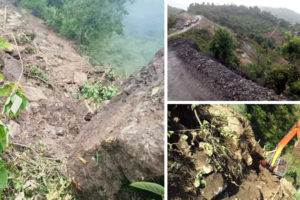 साँगुरीगढीको तीन ठाउँमा पहिरो, भेडेटार–राजारानी सडक अवरुद्ध