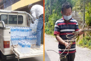 धनकुटाका कोरोना संक्रमितलाई उद्योग बाणिज्य संघले खुवायो गुर्जो र पानी