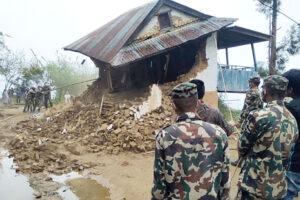 धनकुटामा बर्षाका कारण भत्कियो घर