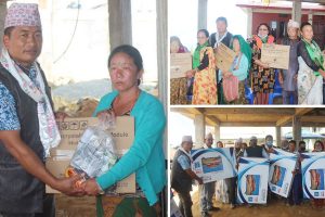 चौबिसेका बिपन्न परिवारलाई सोलार प्रदान, विद्यालयलाई टेलिभिजन