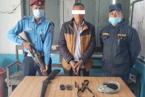 मोरङको मिक्लाजुङबाट हतियारसहित एक जना पक्राउ