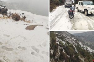 धनकुटाको नुनथलामा भारी हिमपात, हिउँले ढाक्दा सडक अवरुद्ध (फोटो फिचरसहित)