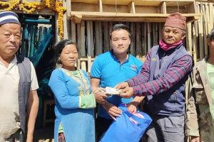 सहिदभूमिका बाढी पहिरो पीडितलाई राहत वितरण