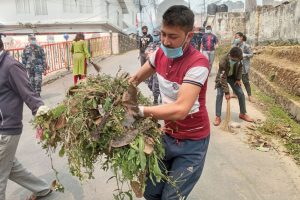 धनकुटा बजारको सरसफाई