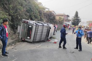 धनकुटामा जीप दुर्घटना