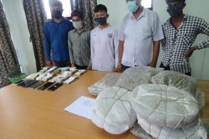 १८ किलो गाँजा र ७ लाख नगदसहित ६ जना पक्राउ