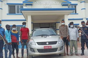 ब्राउन सुगरसहित पाँच जना पक्राउ