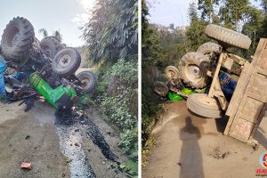 धनकुटाको जितपुरमा ट्याक्टर दुर्घटना