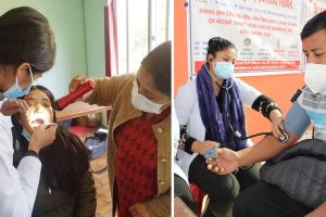 काठमाडौंका दुई स्थानमा केएमसीको स्वास्थ्य शिविर, एकैदिन २४ सय विरामीको निःशुल्क उपचार