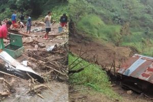 पहिरोले मोरङको मिक्लाजुङका दुई घरमा क्षति, सडक अवरुद्ध