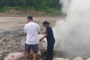 धनकुटामा जलाइयो १० क्विन्टल गाँजा